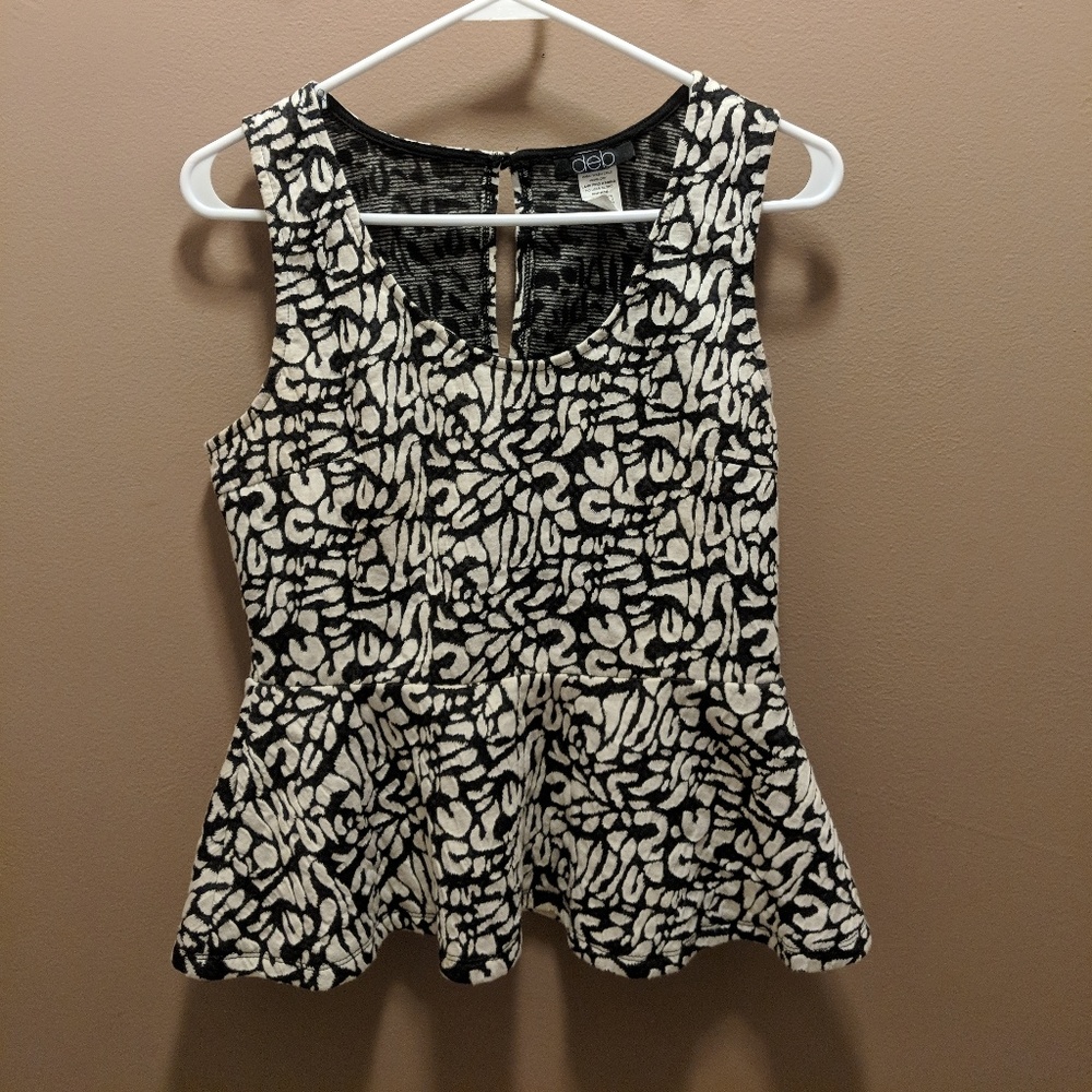 Leopard print peplum top